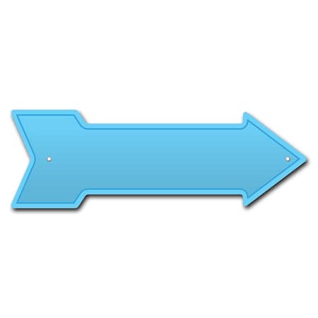 Signmission Light Blue Arrow Sign Funny Home Decor 18in Wide P-ARROW-999774
